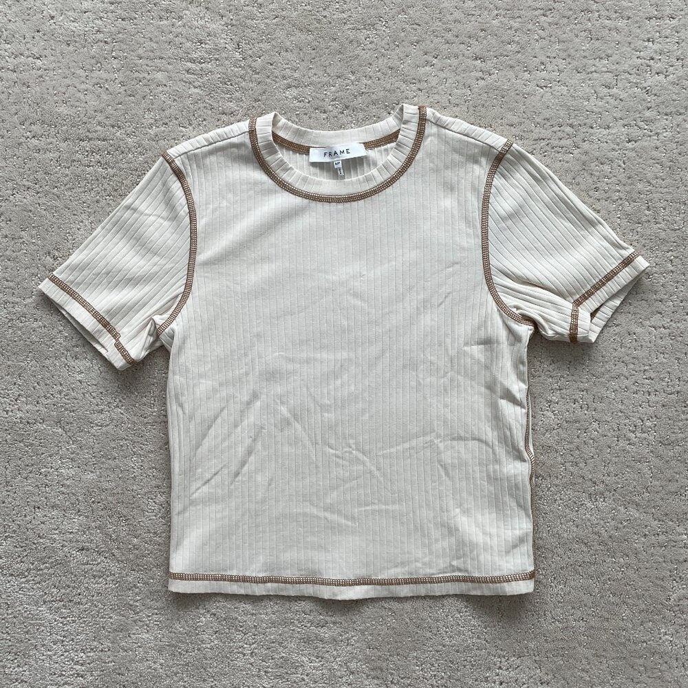 Frame Denim Ribbed Tee - Picture 4 of 6